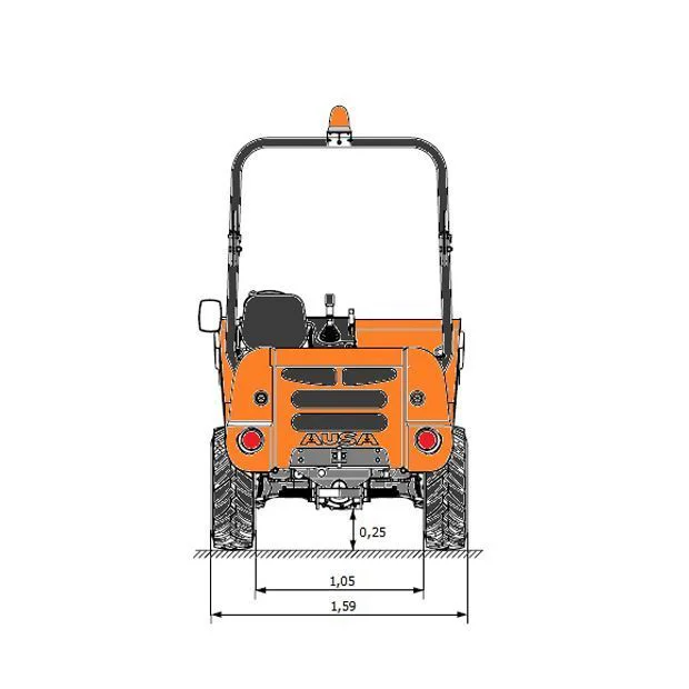 Alquiler Dumper Ausa D201RH diagrama 1