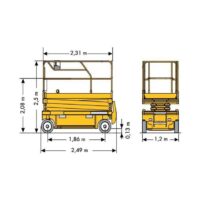 Tijera Eléctrica Haulotte Compact 14 Alquiler Online Diagrama