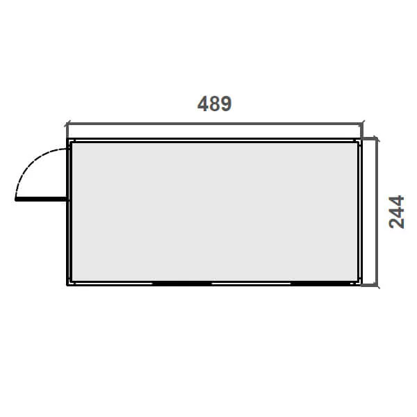 Diagrama Oficina prefabricada para eventos – 4 m