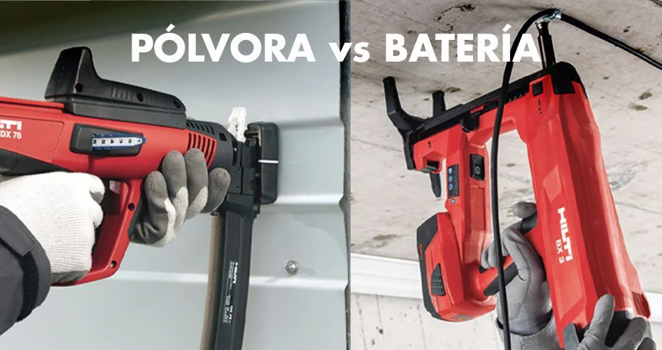 Clavadora a pólvora vs a batería