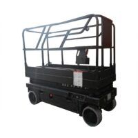 Plataforma elevadora tijera eléctrica Haulotte Compact 8 para trabajos en interior y eventos.