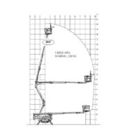 Alquiler Plataforma articulada sobre orugas 20 m JLG X20J PLUS, diagrama 1