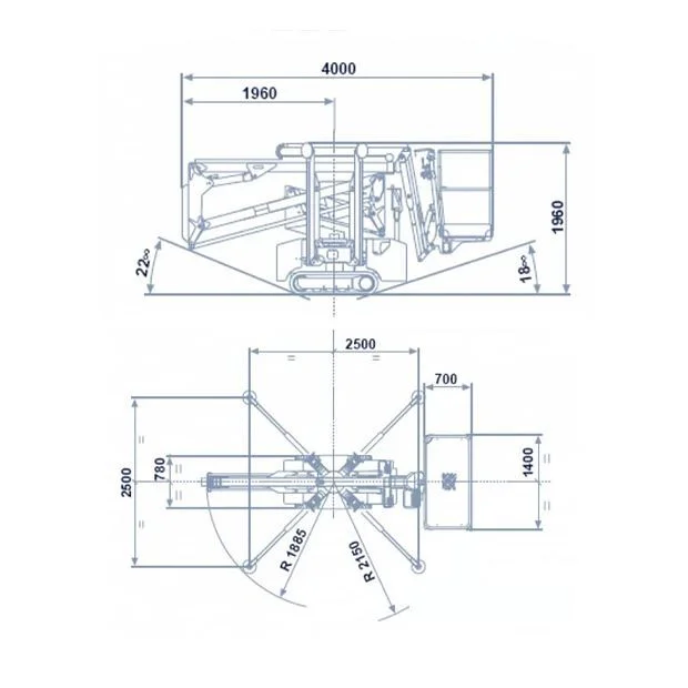 Alquiler Plataforma articulada sobre orugas 14 m Oil & Steel Octopussy 1412 - 1465, Diagrama 2
