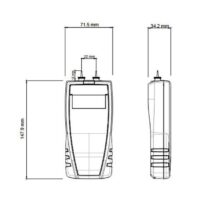 Diagrama Higrómetro de puntas en materiales Sauermann HM50