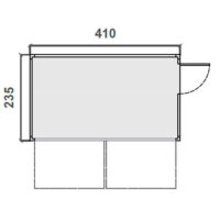 Taquilla prefabricada Eventos – 2,35 m x 4,10 m Diagrama