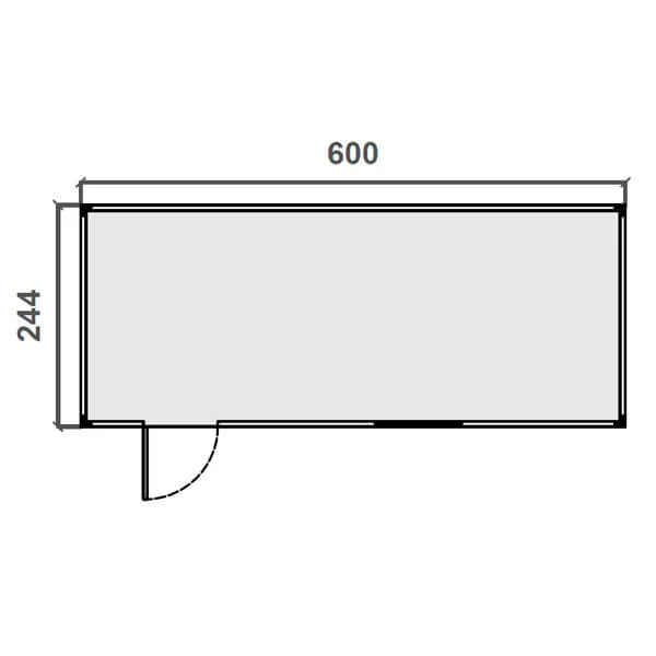 Vestuario prefabricado para Eventos – 6 m Diagrama