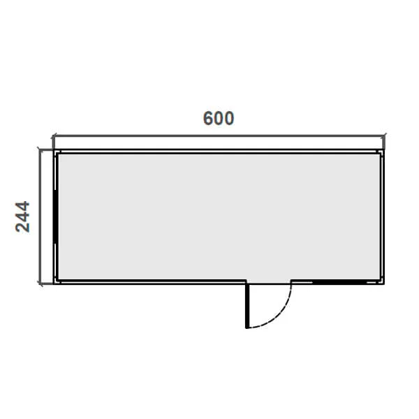 Oficina prefabricada – 6 m Diagrama