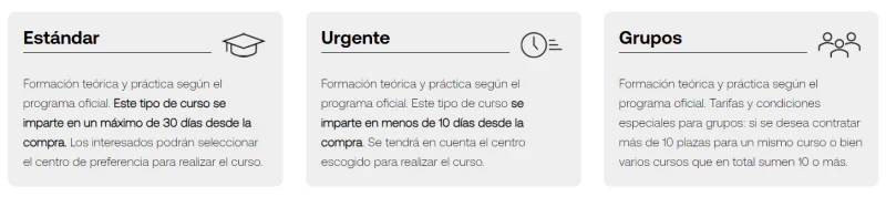 Tipos de cursos de formación de operarios