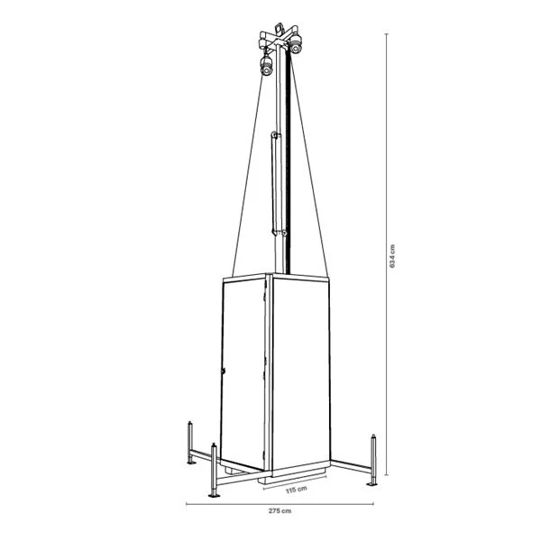Medidas de torre de vigilancia, 2 cámaras - BauWatch - Green Light