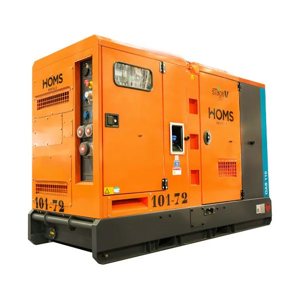 Generador eléctrico diésel insonorizado, trifásico, marca Dagartech DGDR 100 ST, ideal para obras, eventos o industrias que requieren energía fiable y de alta calidad.