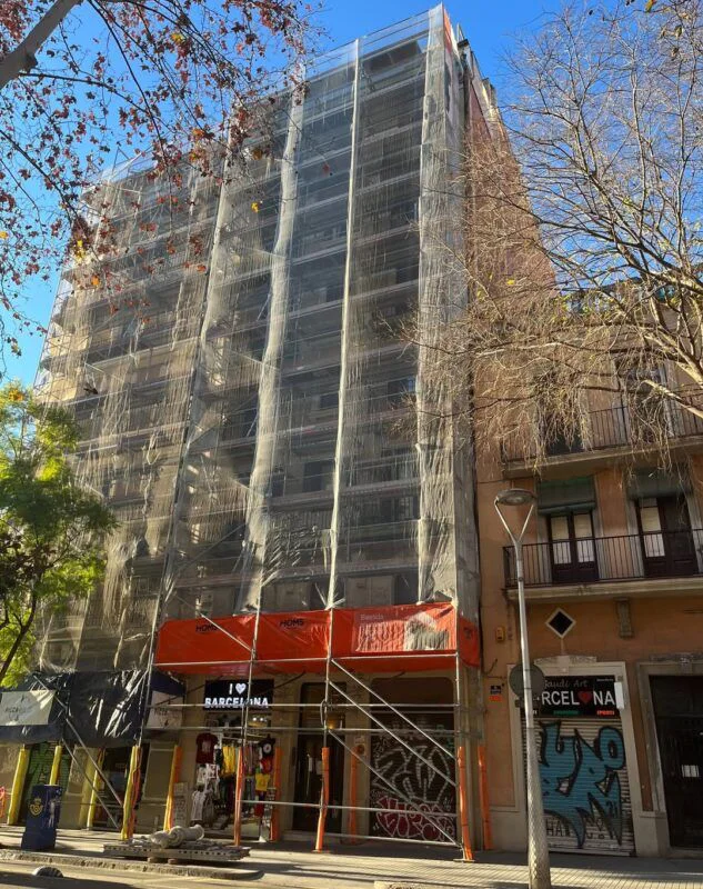 Andamio para fachada de 285 m2