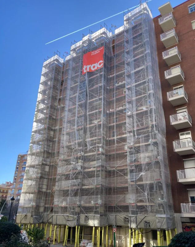 Andamio para fachada de 1200 m2