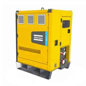 Sistema de almacenamiento Atlas Copco ZBP45 de 45 kVA, alternativa sostenible a generadores diésel.