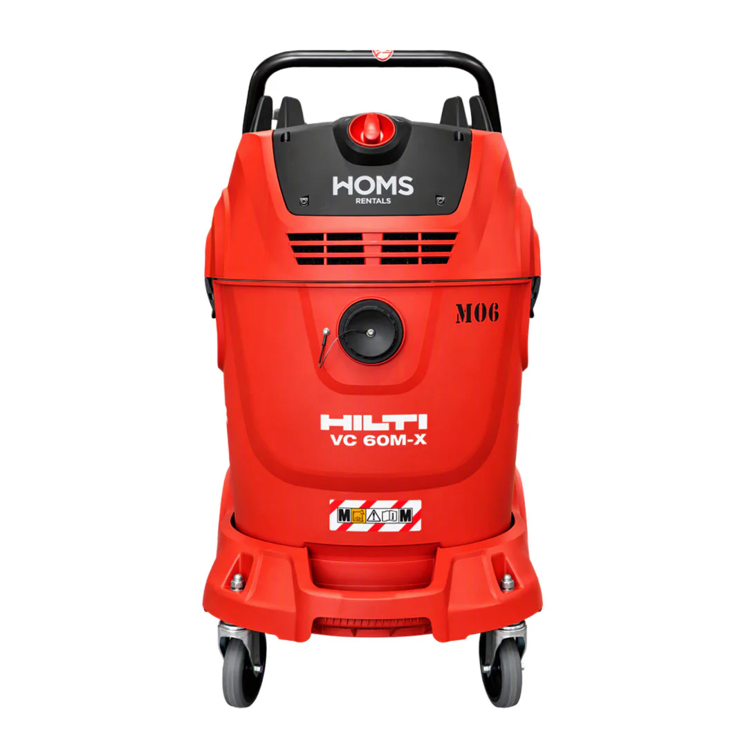 Aspirador industrial Hilti VC 60M-X de 60 litros vista frontal